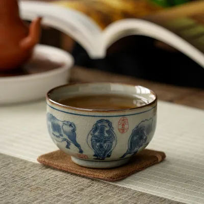 Blue And White Landscape Tea Cup Ceramic Kung Fu Tea Cup 7 01