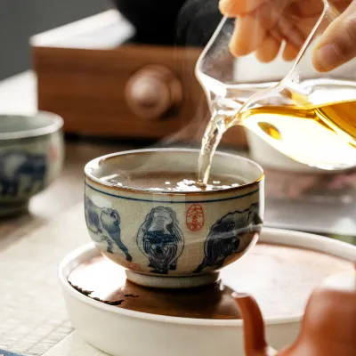 Blue And White Landscape Tea Cup Ceramic Kung Fu Tea Cup 7 02