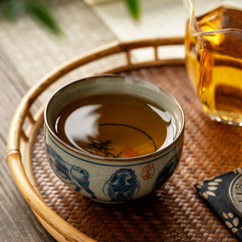 Blue And White Landscape Tea Cup Ceramic Kung Fu Tea Cup 7