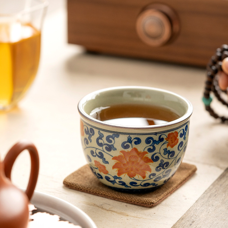 Blue And White Landscape Tea Cup Ceramic Kung Fu Tea Cup 8