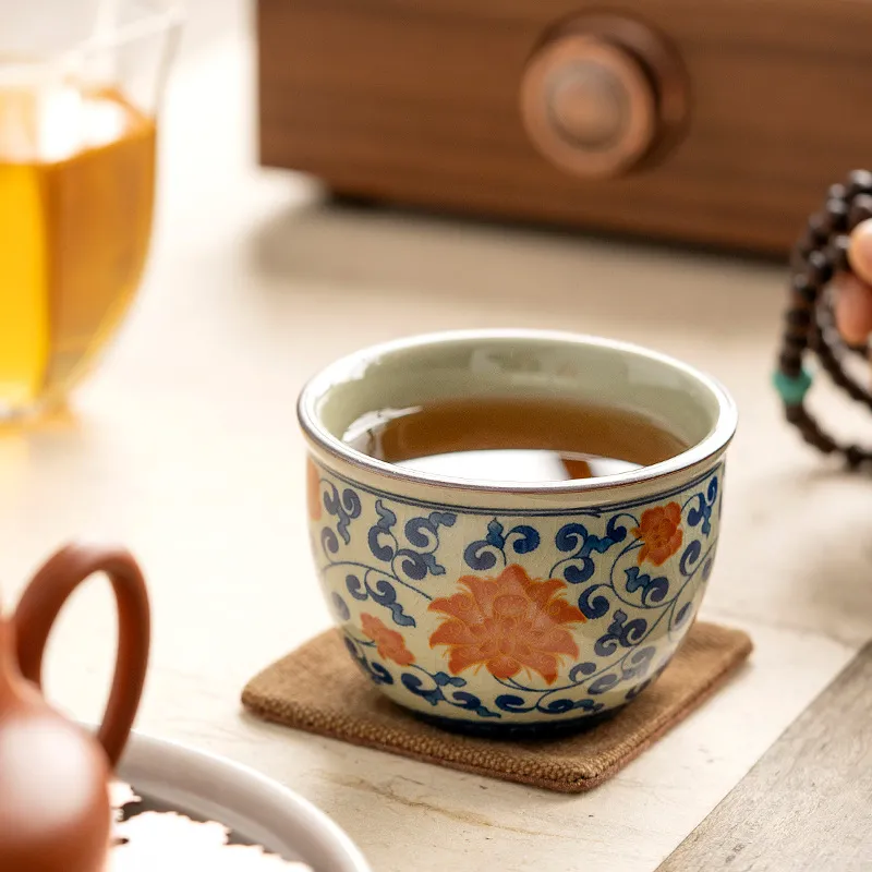 Blue And White Landscape Tea Cup Ceramic Kung Fu Tea Cup 8