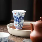 Blue And White Landscape Tea Cup Ceramic Kung Fu Tea Cup 9