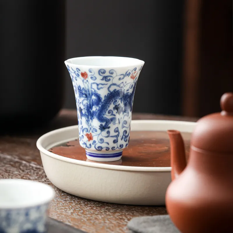 Blue And White Landscape Tea Cup Ceramic Kung Fu Tea Cup 9