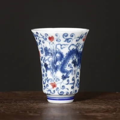 Blue And White Landscape Tea Cup Ceramic Kung Fu Tea Cup 9 01