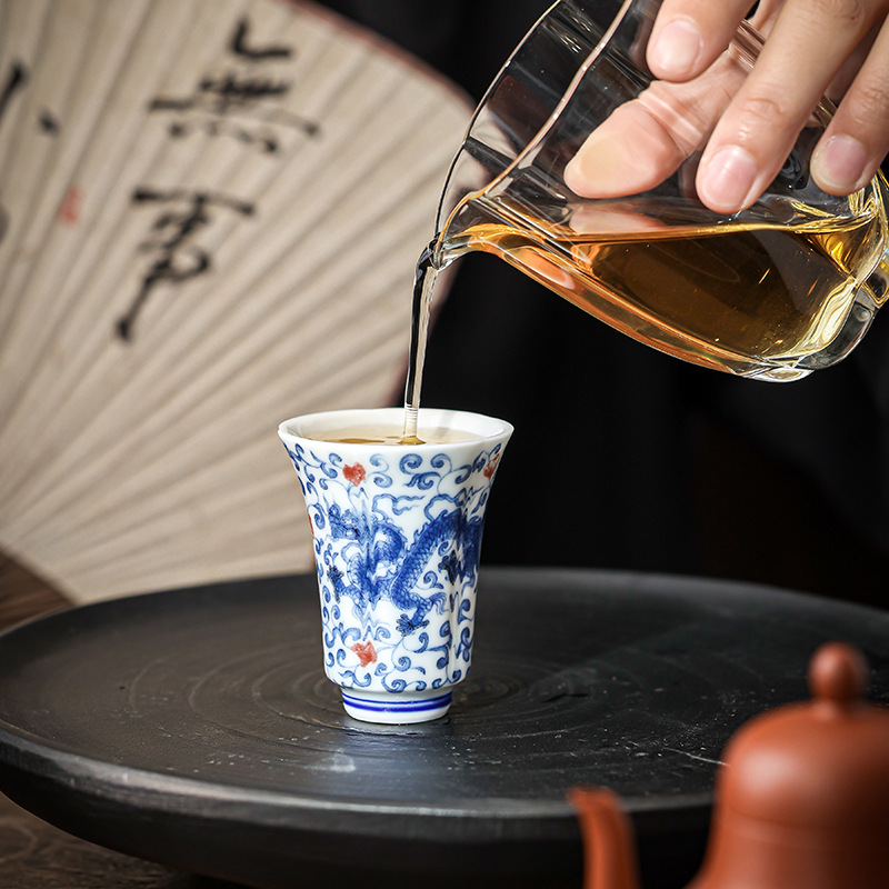 Blue And White Landscape Tea Cup Ceramic Kung Fu Tea Cup 9