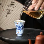 Blue And White Landscape Tea Cup Ceramic Kung Fu Tea Cup 9