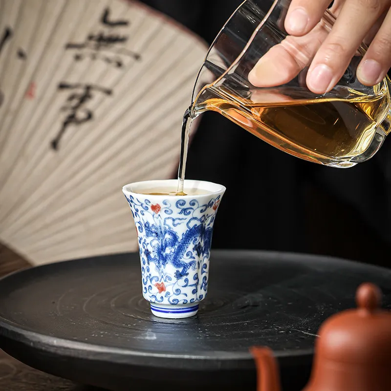 Blue And White Landscape Tea Cup Ceramic Kung Fu Tea Cup 9