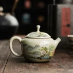 Hand-Painted Teapot Teapot High-End Single Pot Kung Fu Tea Set 21