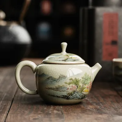 Hand-Painted Teapot Teapot High-End Single Pot Kung Fu Tea Set 21 01