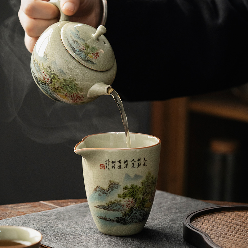 Hand-Painted Teapot Teapot High-End Single Pot Kung Fu Tea Set 21