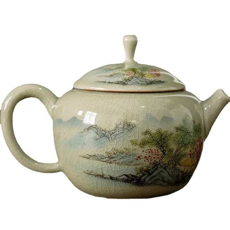 Hand-Painted Teapot Teapot High-End Single Pot Kung Fu Tea Set 21