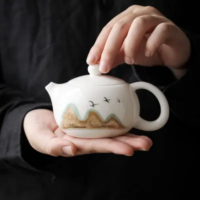 Hand-Painted Teapot Teapot High-End Single Pot Kung Fu Tea Set 10 01