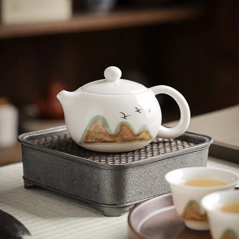 Hand-Painted Teapot Teapot High-End Single Pot Kung Fu Tea Set 10