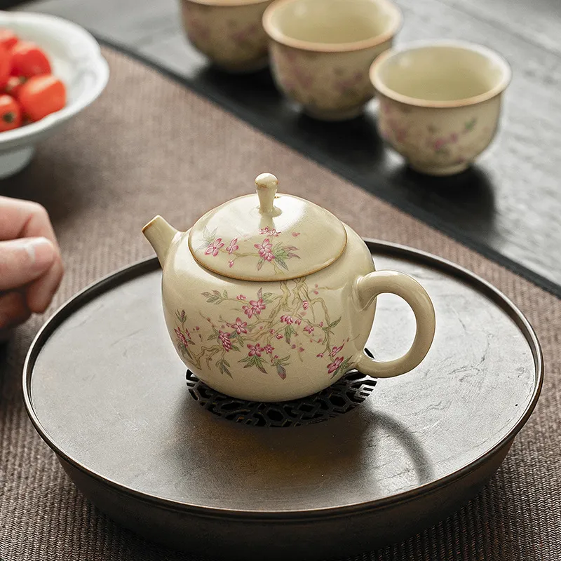 Hand-Painted Teapot Teapot High-End Single Pot Kung Fu Tea Set 12