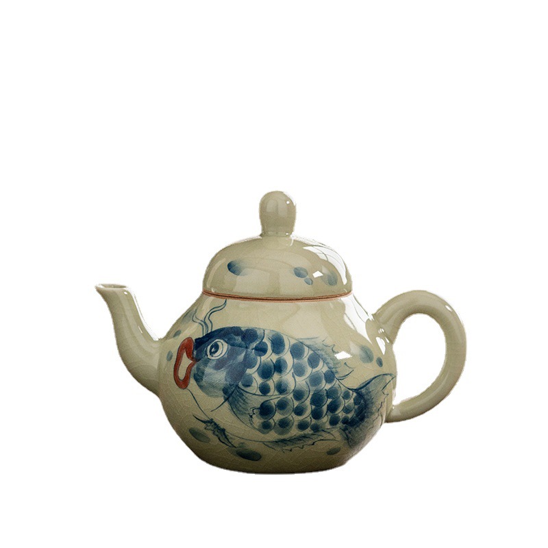 Hand-Painted Teapot Teapot High-End Single Pot Kung Fu Tea Set 18