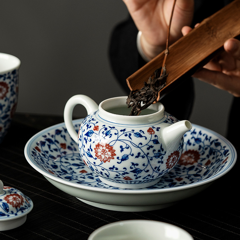 Hand-Painted Teapot Teapot High-End Single Pot Kung Fu Tea Set 19