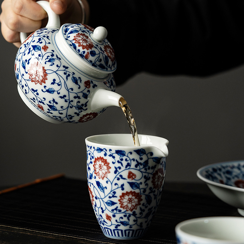 Hand-Painted Teapot Teapot High-End Single Pot Kung Fu Tea Set 19