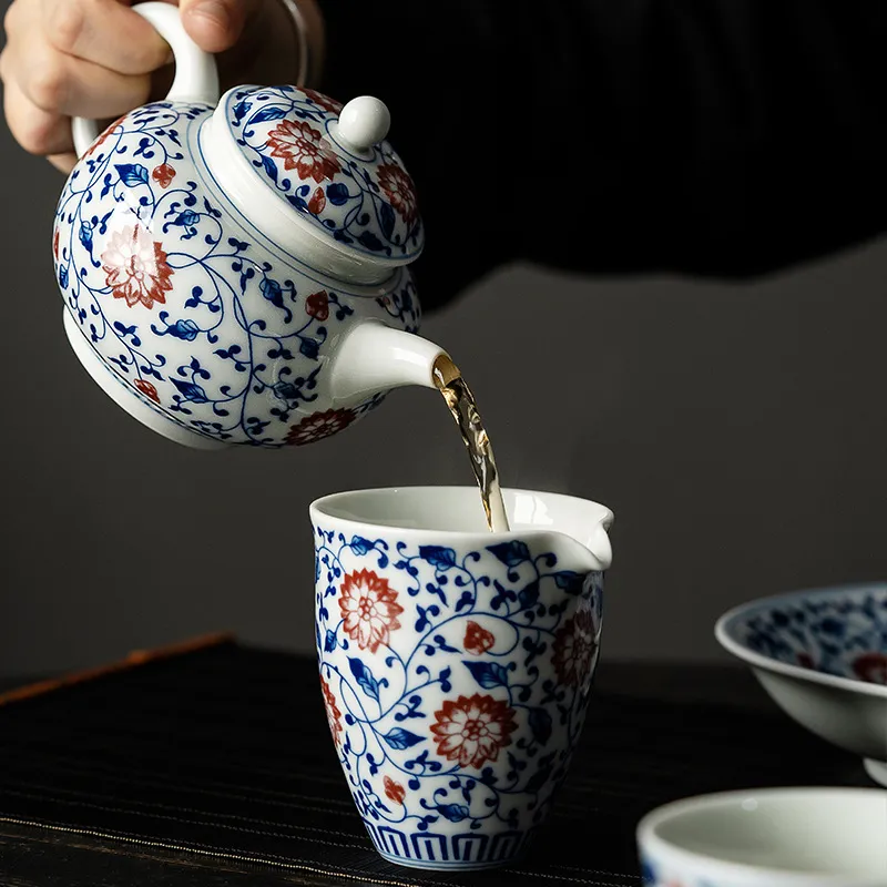 Hand-Painted Teapot Teapot High-End Single Pot Kung Fu Tea Set 19