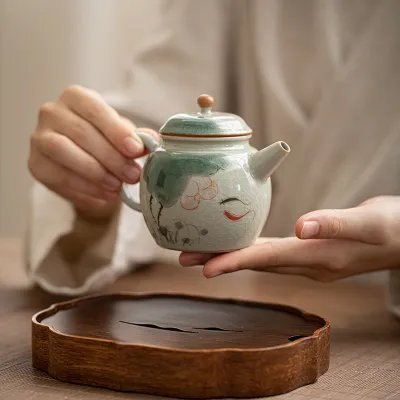 Hand-Painted Teapot Teapot High-End Single Pot Kung Fu Tea Set 1 02