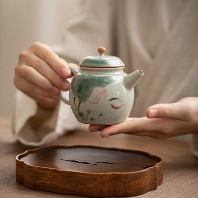 Hand-Painted Teapot Teapot High-End Single Pot Kung Fu Tea Set 1 02