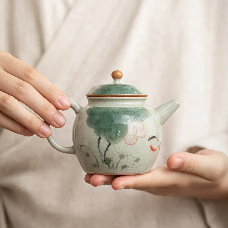 Hand-Painted Teapot Teapot High-End Single Pot Kung Fu Tea Set 1