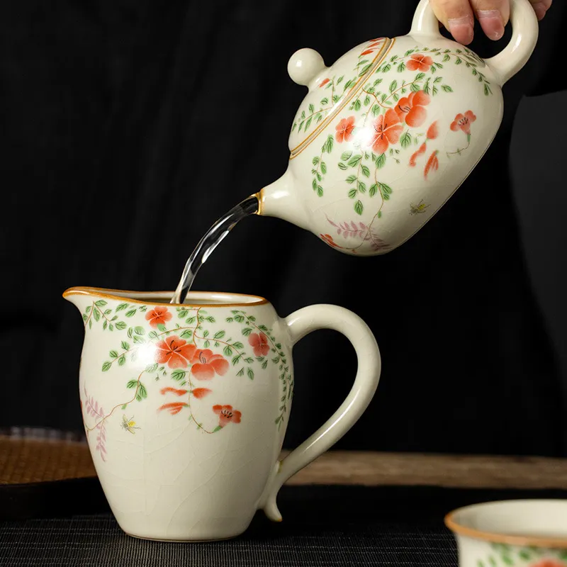 Hand-Painted Teapot Teapot High-End Single Pot Kung Fu Tea Set 5
