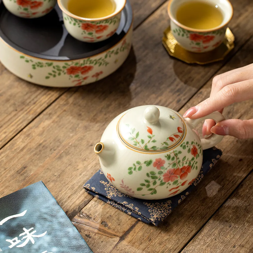 Hand-Painted Teapot Teapot High-End Single Pot Kung Fu Tea Set 5