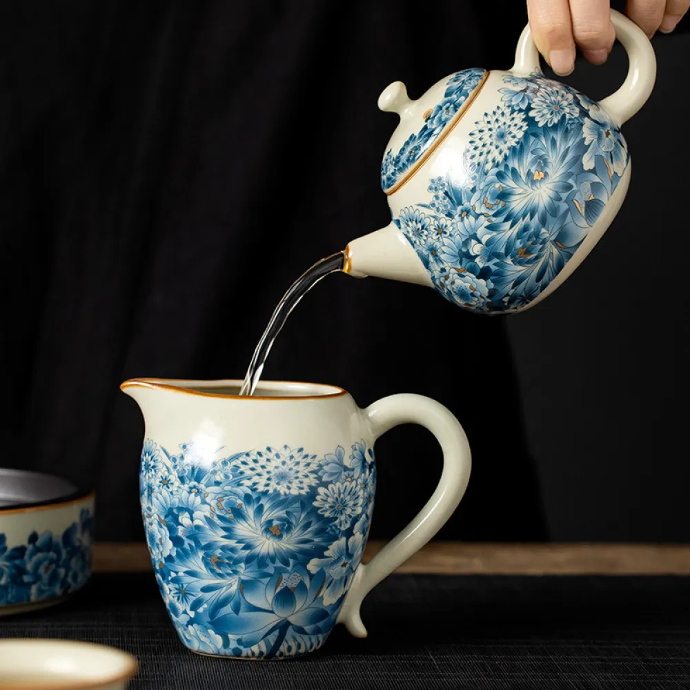 Hand-Painted Teapot Teapot High-End Single Pot Kung Fu Tea Set 6