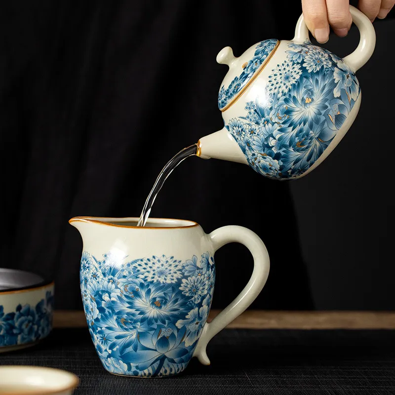 Hand-Painted Teapot Teapot High-End Single Pot Kung Fu Tea Set 6