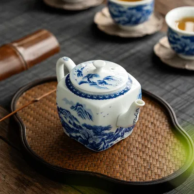 Hand-Painted Teapot Teapot High-End Single Pot Kung Fu Tea Set 7 01