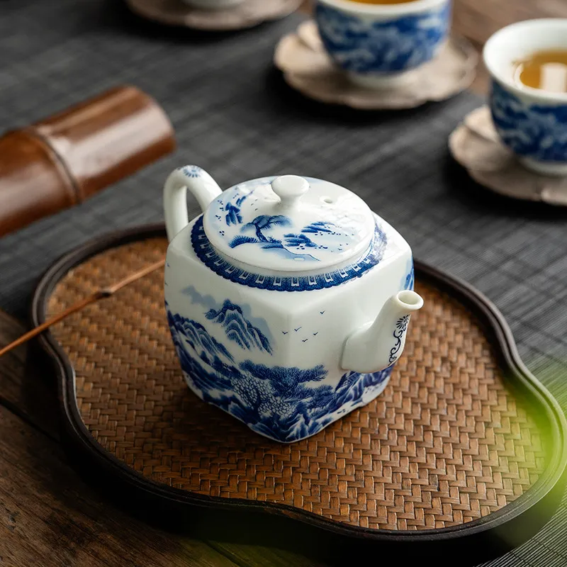 Hand-Painted Teapot Teapot High-End Single Pot Kung Fu Tea Set 7