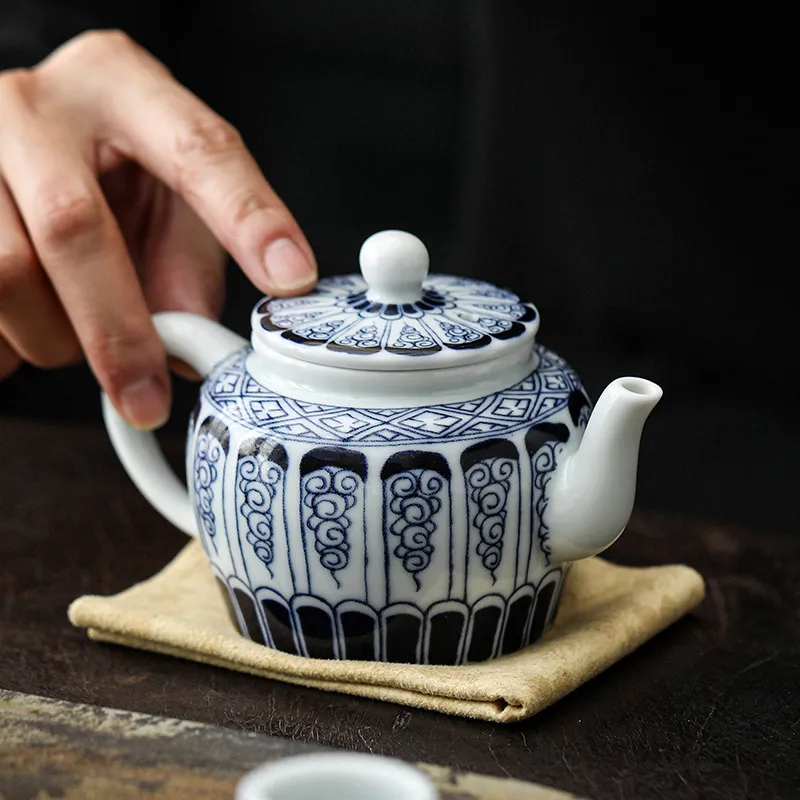 Hand-Painted Teapot Teapot High-End Single Pot Kung Fu Tea Set 8