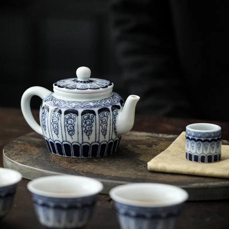 Hand-Painted Teapot Teapot High-End Single Pot Kung Fu Tea Set 8