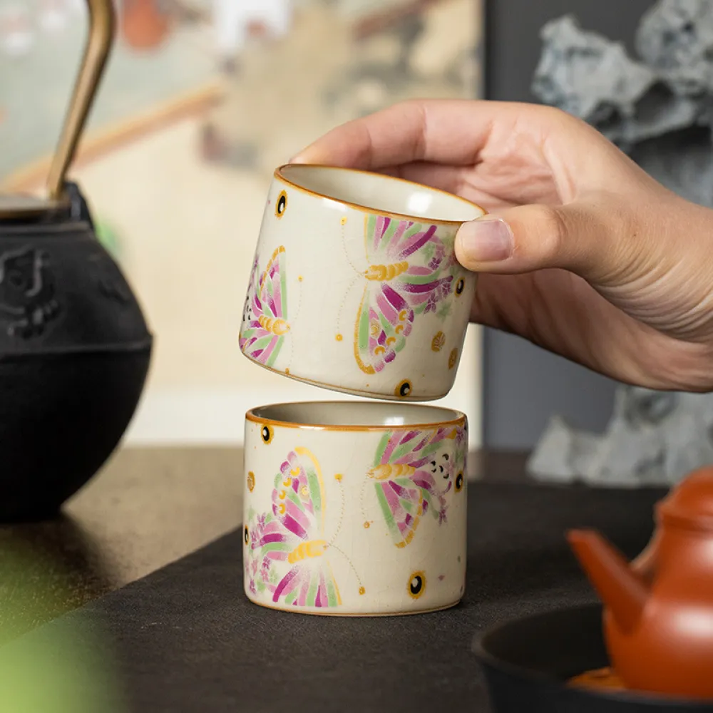 Single Ceramic Ru Kiln Kung Fu Tea Cup 10