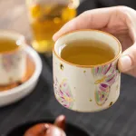 Single Ceramic Ru Kiln Kung Fu Tea Cup 10