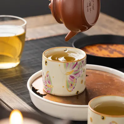 Single Ceramic Ru Kiln Kung Fu Tea Cup 10 02
