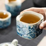 Single Ceramic Ru Kiln Kung Fu Tea Cup 11