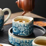 Single Ceramic Ru Kiln Kung Fu Tea Cup 11