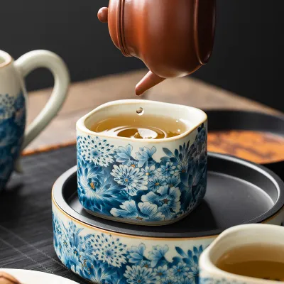 Single Ceramic Ru Kiln Kung Fu Tea Cup 11 02