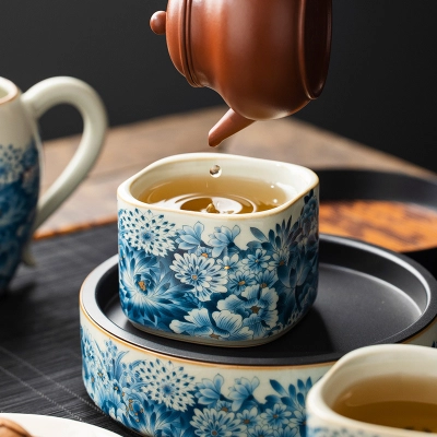 Single Ceramic Ru Kiln Kung Fu Tea Cup 11 02