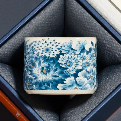 Single Ceramic Ru Kiln Kung Fu Tea Cup 11 01