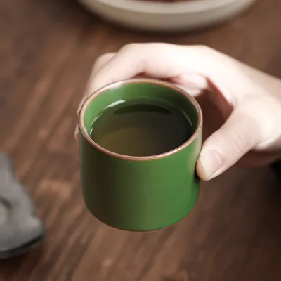 Single Ceramic Ru Kiln Kung Fu Tea Cup 12 01