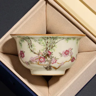 Single Ceramic Ru Kiln Kung Fu Tea Cup 13 01
