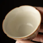 Single Ceramic Ru Kiln Kung Fu Tea Cup 14