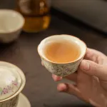 Single Ceramic Ru Kiln Kung Fu Tea Cup 14