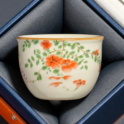Single Ceramic Ru Kiln Kung Fu Tea Cup 15 01