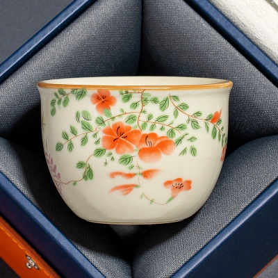 Single Ceramic Ru Kiln Kung Fu Tea Cup 15 01
