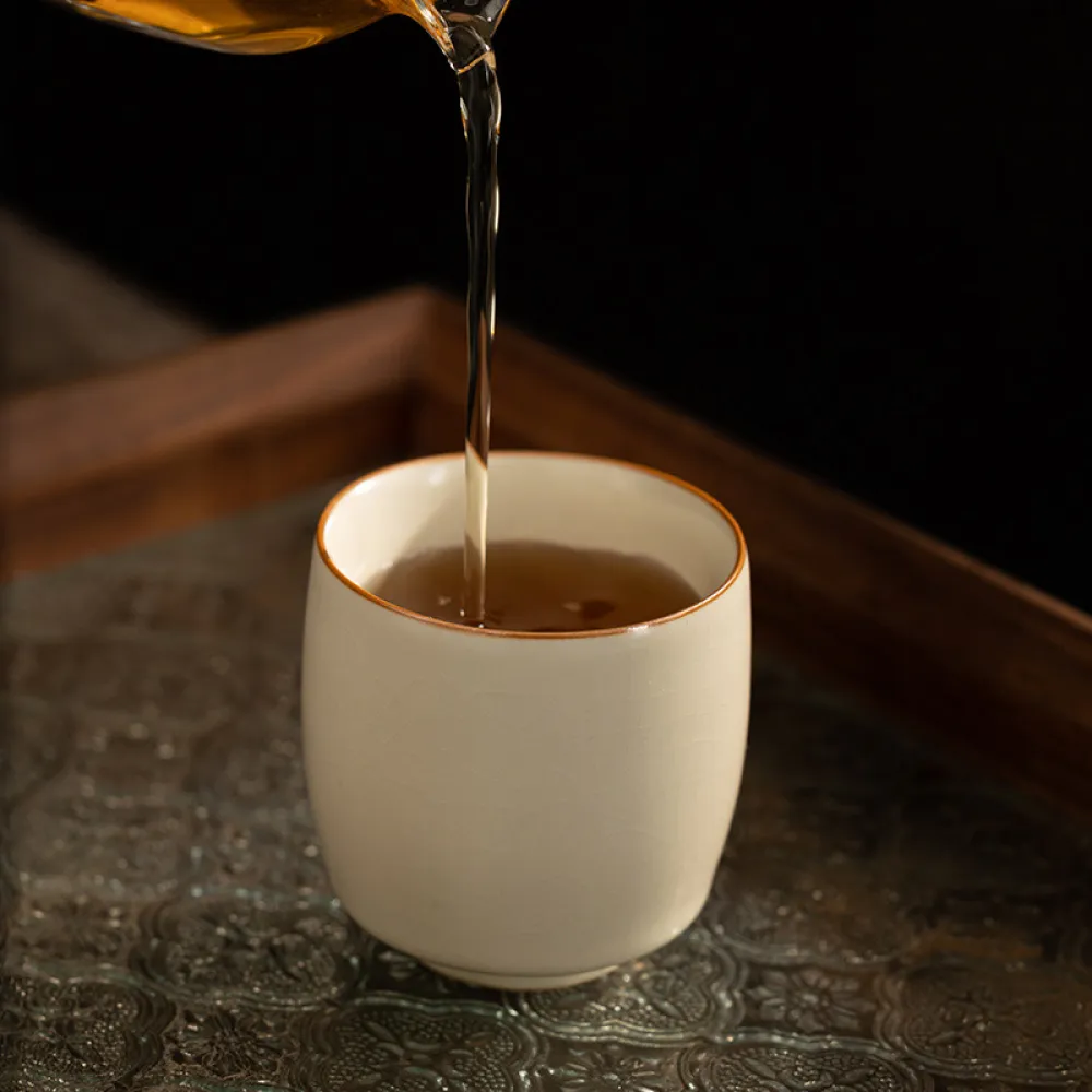 Single Ceramic Ru Kiln Kung Fu Tea Cup 16