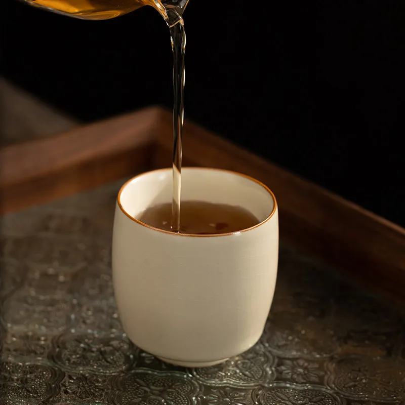 Single Ceramic Ru Kiln Kung Fu Tea Cup 16