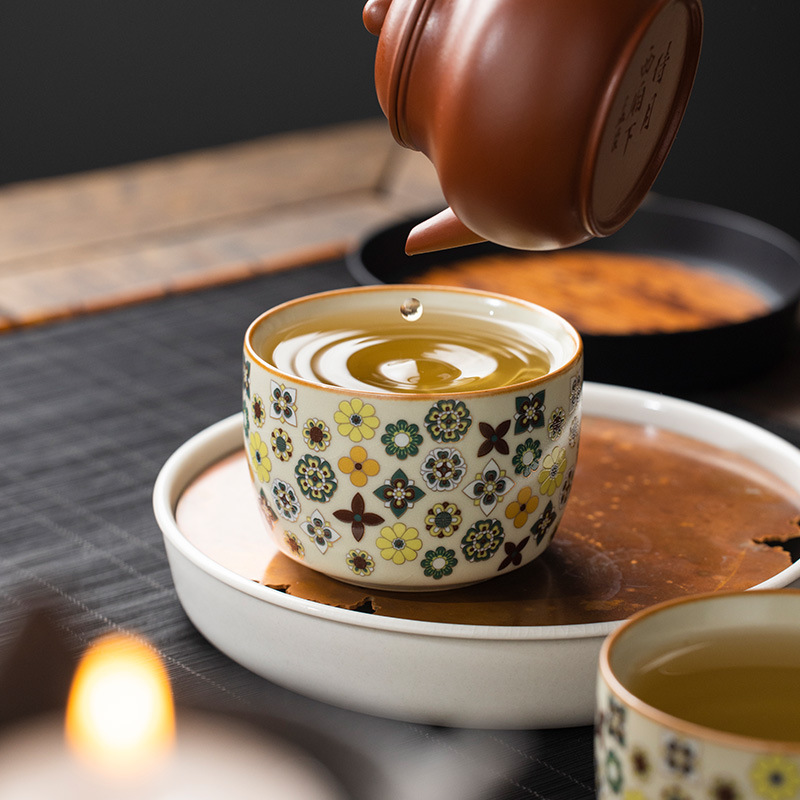 Single Ceramic Ru Kiln Kung Fu Tea Cup 17